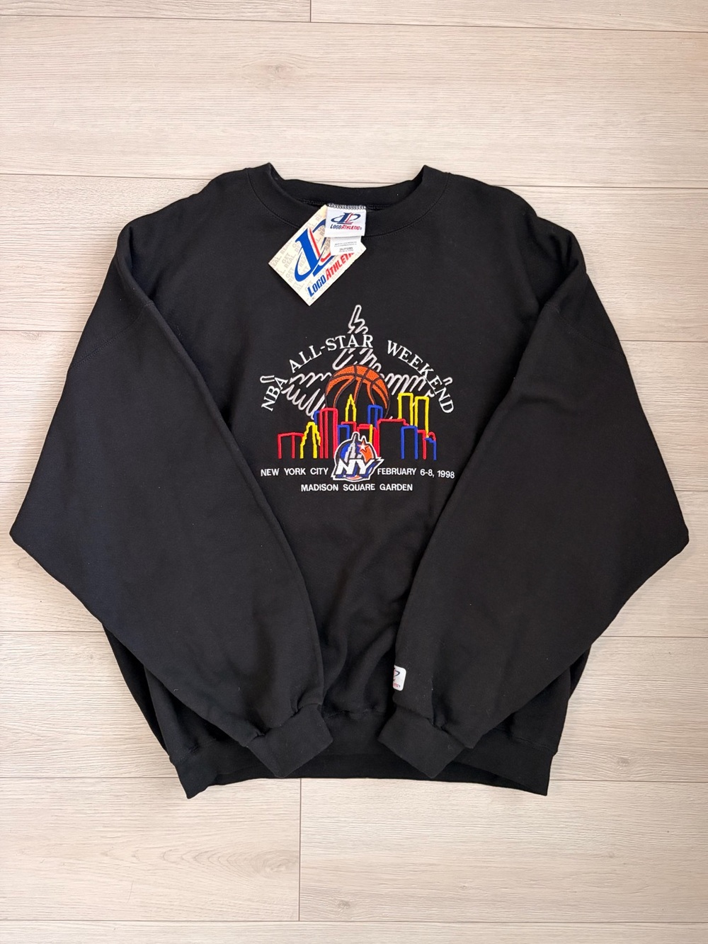 NWT Vintage Deadstock 1998 NBA All-Star Weekend NYC Logo Athletic Sweatshirt